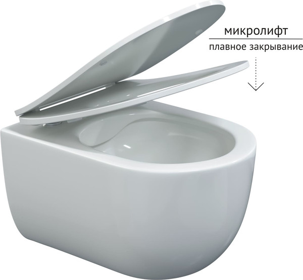 Изображение товара Унитаз подвесной с инсталляцией Berges Ventas Rimless + Visam Slim 525 / EX-043239 (с сиденьем)