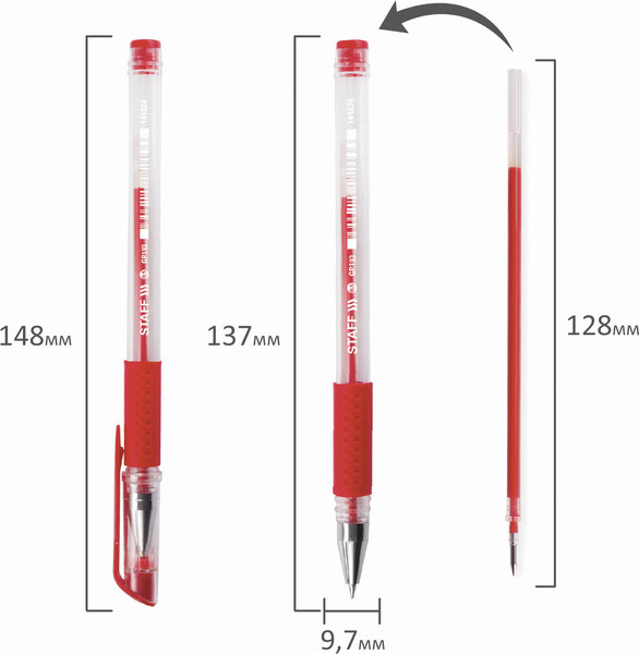 Изображение товара Ручка гелевая Staff Everyday / 141824 (красный)