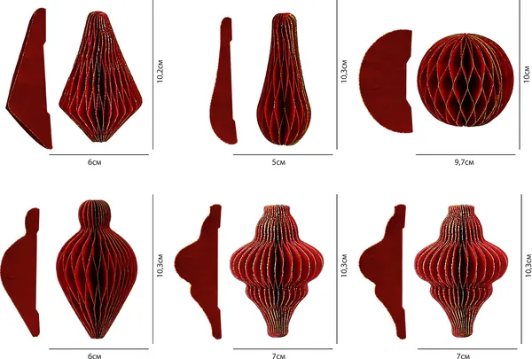 Изображение товара Набор елочных игрушек Золотая сказка 592540 (6шт, бургунди)
