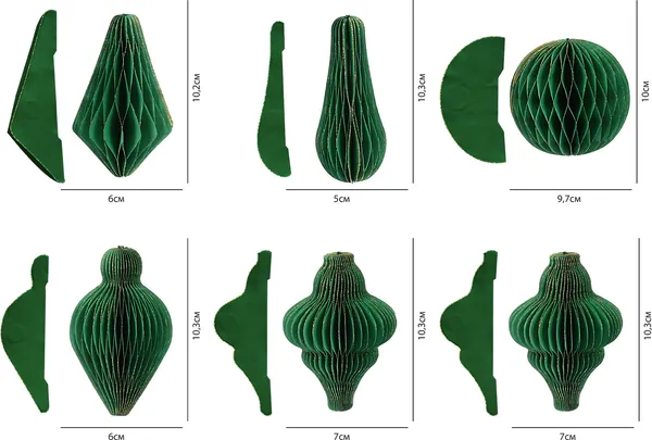 Изображение товара Набор елочных игрушек Золотая сказка 592541 (6шт, изумрудный)