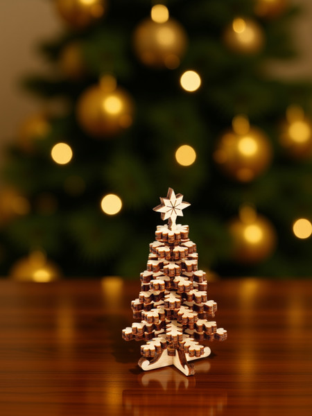 Изображение товара Конструктор Drovo Елочка 3D маленькая / DRNY05