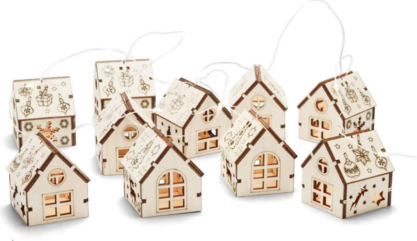 Изображение товара Конструктор Drovo Гирлянда Новогодние домики / DRNY09