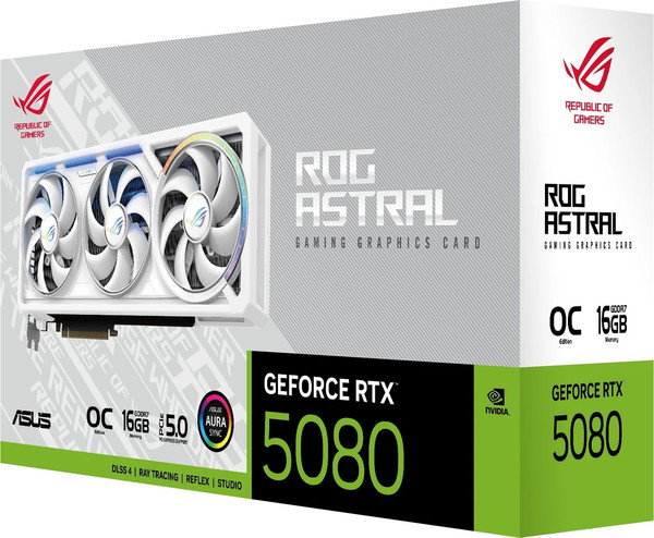 Изображение товара Видеокарта Asus ROG Astral RTX 5080 OC 16GB (ROG-ASTRAL-RTX5080-O16G-WHITE)