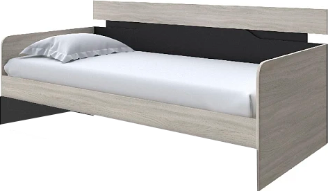 Изображение товара Кровать-тахта Proson Milton 120x200 (ясень шимо светлый/черный)
