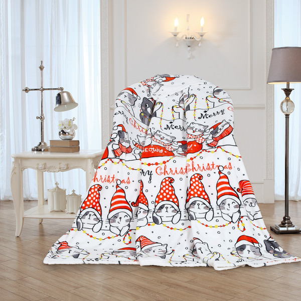 Изображение товара Плед Павлина Котики рождество 150x200