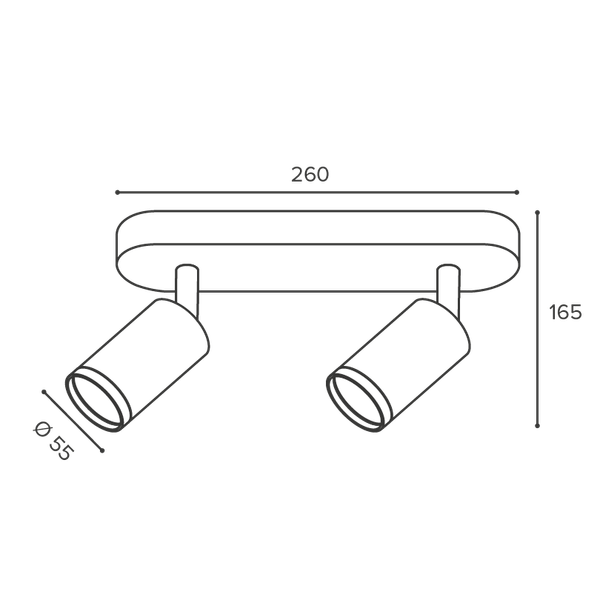 Изображение товара Точечный светильник Wolta WSL-GU10/2W14W