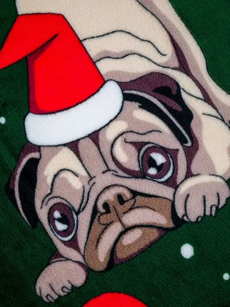 Изображение товара Плед Павлина Новогодние мопсы 150x200