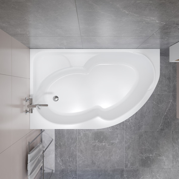 Изображение товара Ванна акриловая Lauter Geneva 170x105 / 2103170L (с каркасом, лицевым экраном и сифоном 21Y11022 белый)