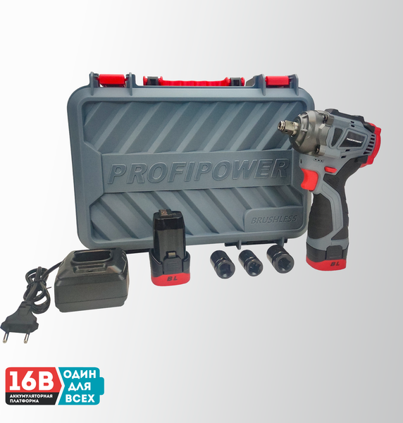 Изображение товара Аккумуляторный гайковерт Profipower BL-163 / E0212