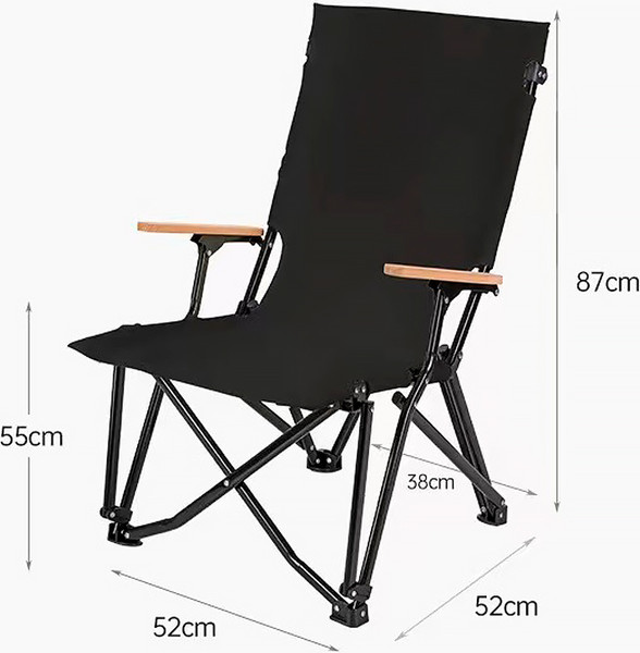 Изображение товара Кресло складное Happy Home HH-058 (черный)