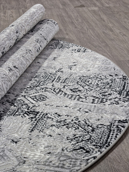 Изображение товара Ковер Merinos Palermo F281-OVAL-DARK-GRAY (1x2)
