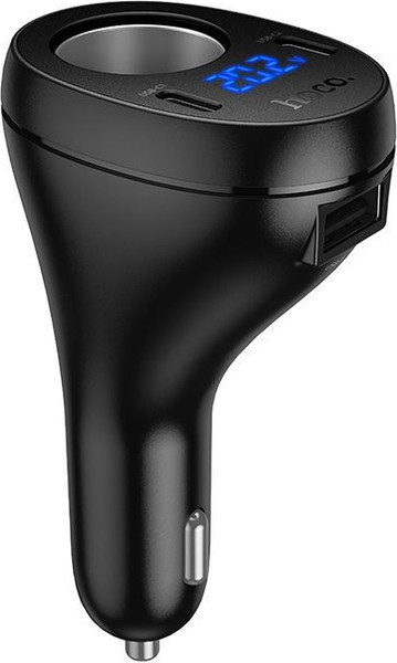 Изображение товара Адаптер питания автомобильный Hoco Z61 (черный)