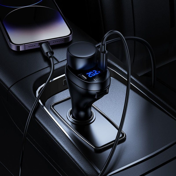 Изображение товара Адаптер питания автомобильный Hoco Z61 (черный)