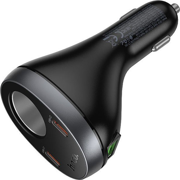 Изображение товара Адаптер питания автомобильный Hoco Z61A (черный)