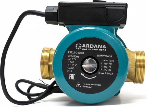 Изображение товара Циркуляционный насос Gardana RS25/8G-180 В / UT0207