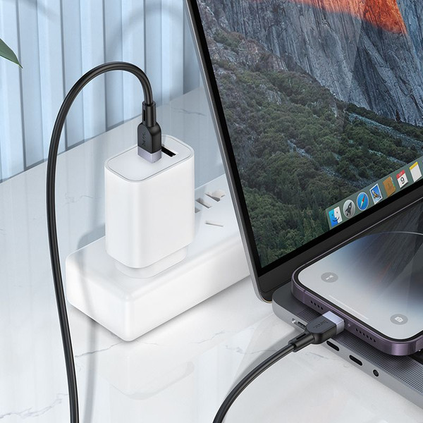 Изображение товара Кабель Hoco X109 Type-C to Lightning (3м, черный)