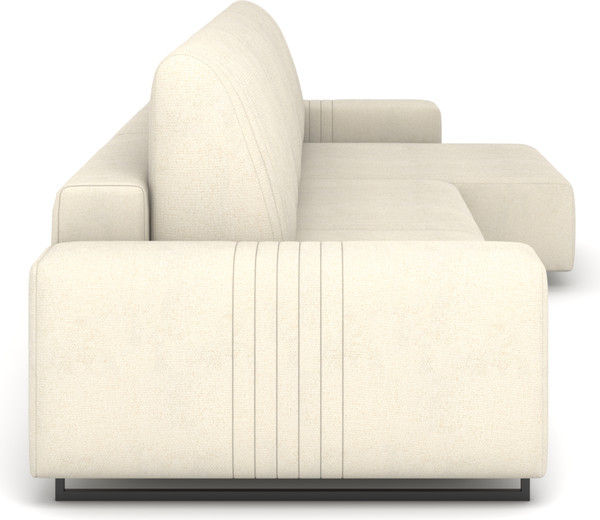 Изображение товара Диван угловой Rivalli Уолтер ШП 1000 + 1000 + оттоманка (Elle Blonde/черный муар)