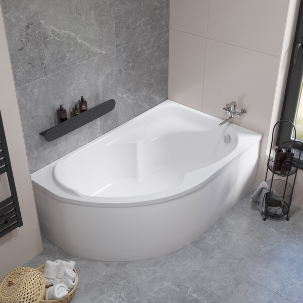 Изображение товара Ванна акриловая Lauter Geneva 170x105 / 2103170R (с каркасом, лицевым экраном и сифоном 21Y32000 хром)