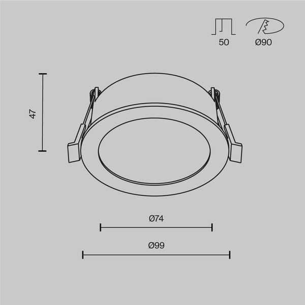 Изображение товара Точечный светильник Maytoni DL130-GX53-B (черный)