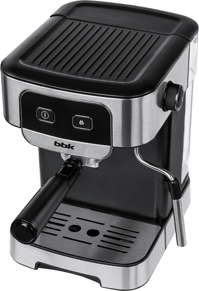 Изображение товара Кофеварка эспрессо BBK BCM1500 (черный/нержавеющая сталь)