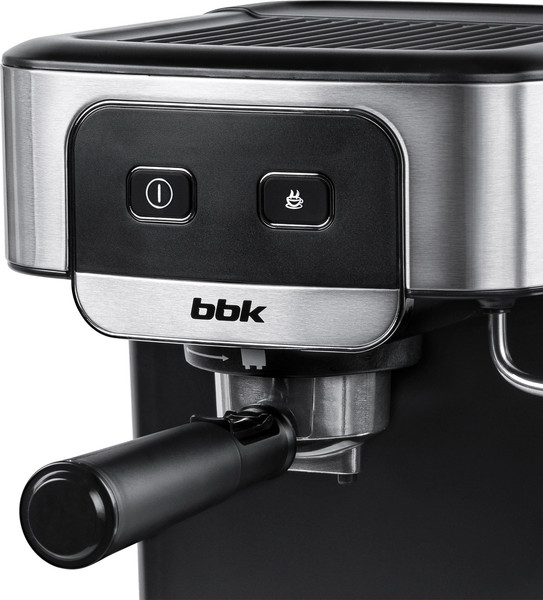 Изображение товара Кофеварка эспрессо BBK BCM1500 (черный/нержавеющая сталь)