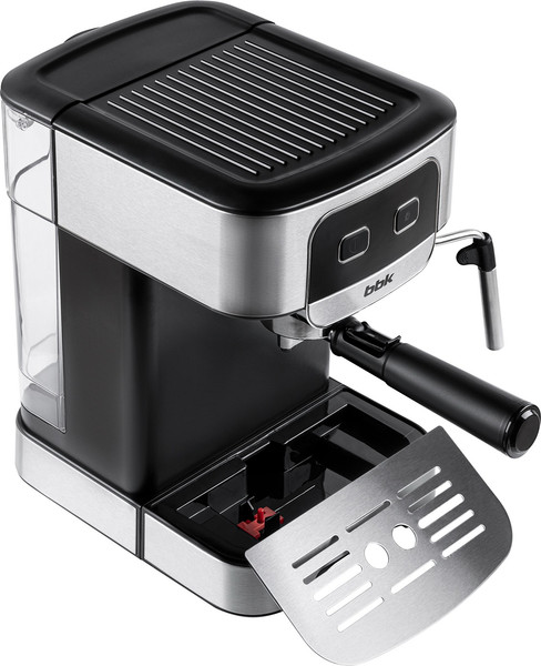 Изображение товара Кофеварка эспрессо BBK BCM1500 (черный/нержавеющая сталь)