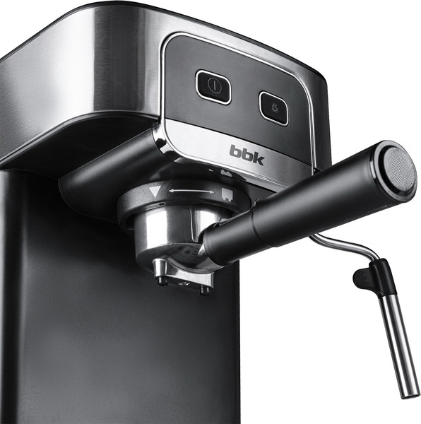 Изображение товара Кофеварка эспрессо BBK BCM1500 (черный/нержавеющая сталь)
