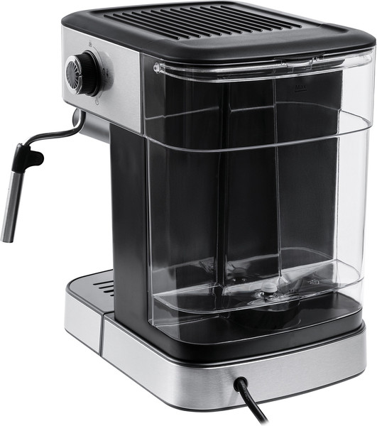 Изображение товара Кофеварка эспрессо BBK BCM1500 (черный/нержавеющая сталь)