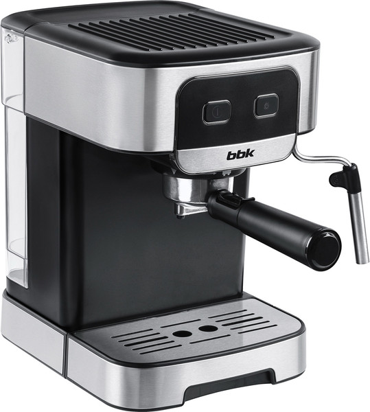 Изображение товара Кофеварка эспрессо BBK BCM1500 (черный/нержавеющая сталь)