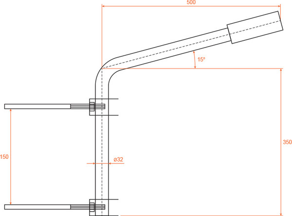 Изображение товара Кронштейн для светильника Wolta К1П-035-05-2-012х06-С