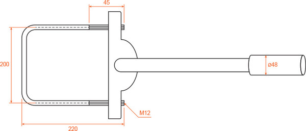 Изображение товара Кронштейн для светильника Wolta К1П-035-05-2-012х06-С