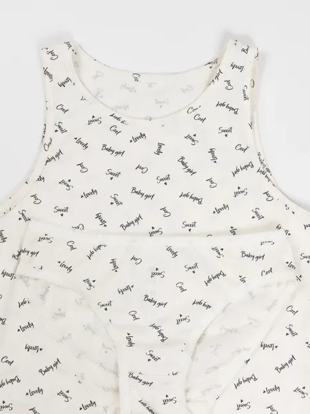 Изображение товара Комплект бельевой детский Mark Formelle 447006 (р.116-60, слова на светло-молочном)