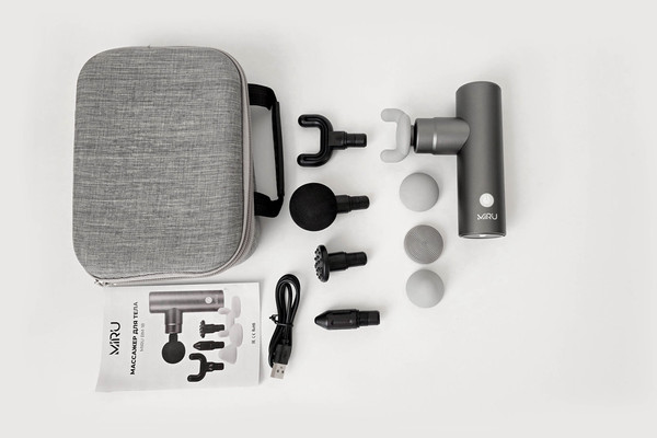 Изображение товара Массажный пистолет Miru BM-18 (светло-серый)