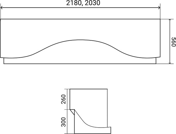 Изображение товара Ванна акриловая Lauter Majestica 150x150 / 21040150 (с каркасом, лицевым экраном и сифоном 21Y32000 хром)