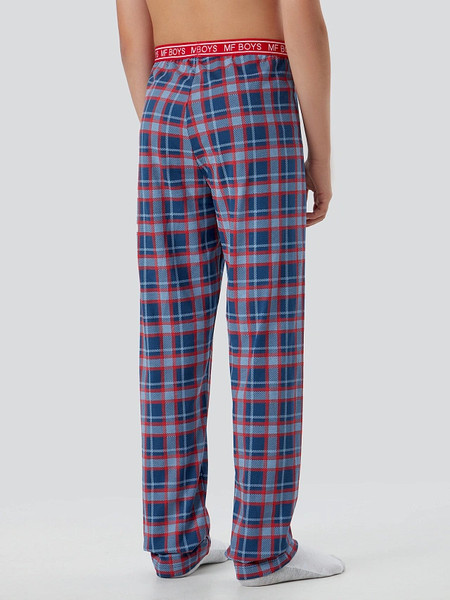 Изображение товара Пижама детская Mark Formelle 563335 (р.128-64-57, белый/красно-синяя клетка)