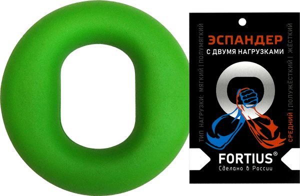 Изображение товара Эспандер Fortius С двумя нагрузками (20-30кг, зеленый)