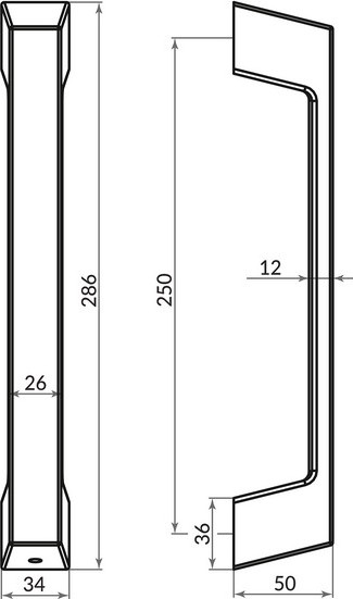 Изображение товара Ручка дверная Punto Pull.Arc.Titan BL-24 (черный)