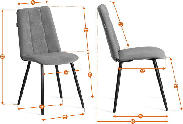 Изображение товара Стул Tetchair Asti Trend велюр (молочный/черный)