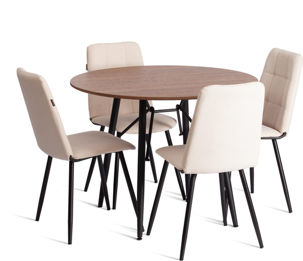 Изображение товара Стул Tetchair Asti Trend велюр (молочный/черный)