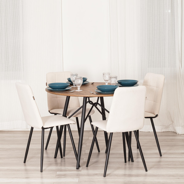 Изображение товара Стул Tetchair Asti Trend велюр (молочный/черный)