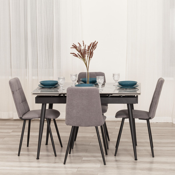 Изображение товара Стул Tetchair Asti Trend велюр (серый/черный)