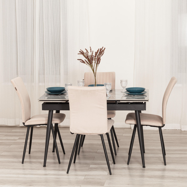 Изображение товара Стул Tetchair Monte Carlo Trend велюр (бежевый/черный)