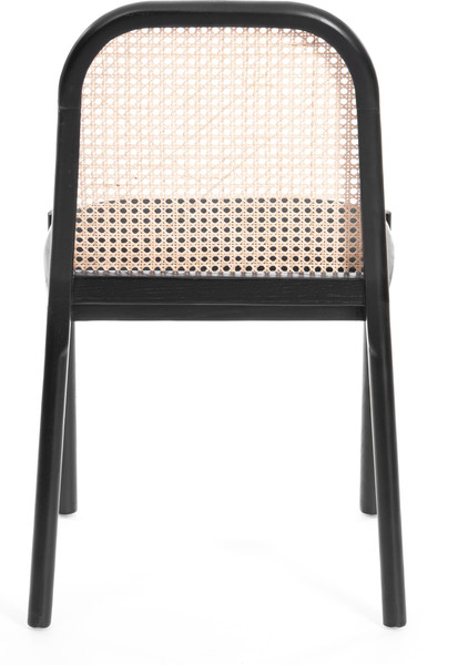 Изображение товара Стул Tetchair Freya дерево вяз/ротанг (черный/черный лен)
