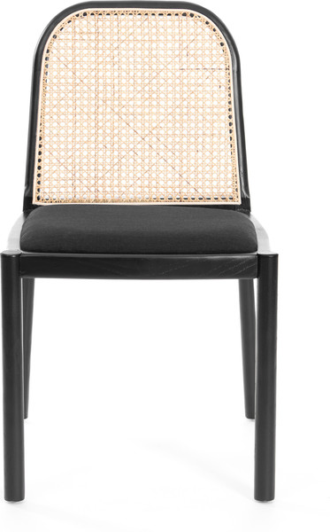 Изображение товара Стул Tetchair Freya дерево вяз/ротанг (черный/черный лен)