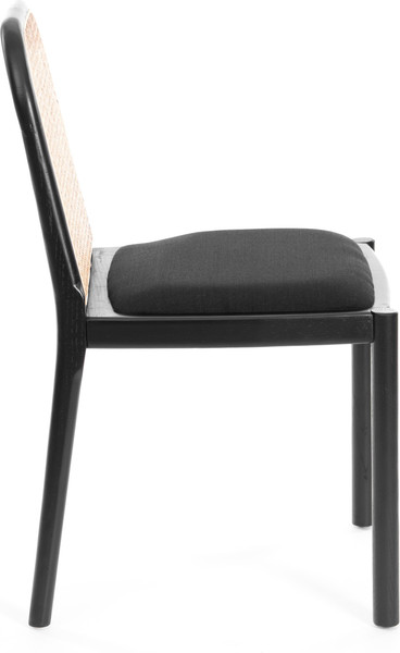 Изображение товара Стул Tetchair Freya дерево вяз/ротанг (черный/черный лен)