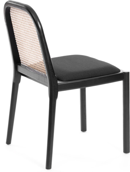 Изображение товара Стул Tetchair Freya дерево вяз/ротанг (черный/черный лен)