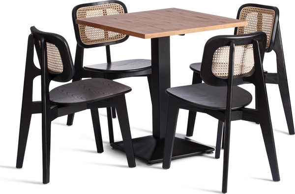 Изображение товара Стул Tetchair Odin дерево вяз/ротанг (черный)