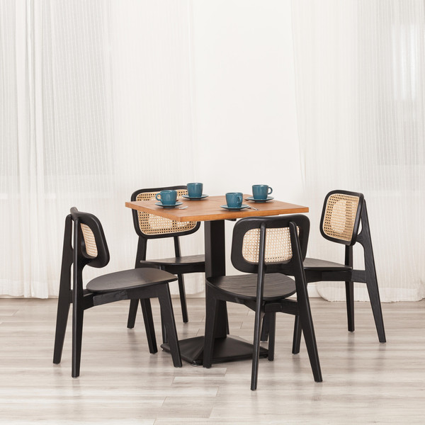 Изображение товара Стул Tetchair Odin дерево вяз/ротанг (черный)