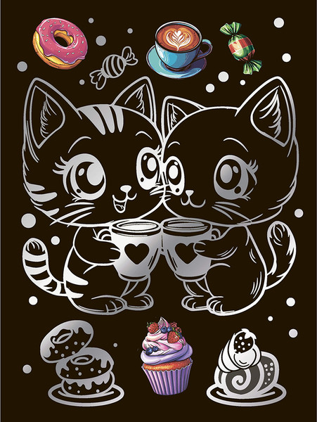 Изображение товара Гравюра Lori Чаепитие котят / Гр-773