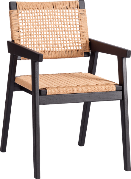 Изображение товара Стул Tetchair Vanheim дерево вяз/бечевка (черный)